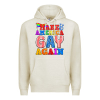 Oatmeal Heather Make America Gay Again Premium Hoodie - BundleAndBundleShop