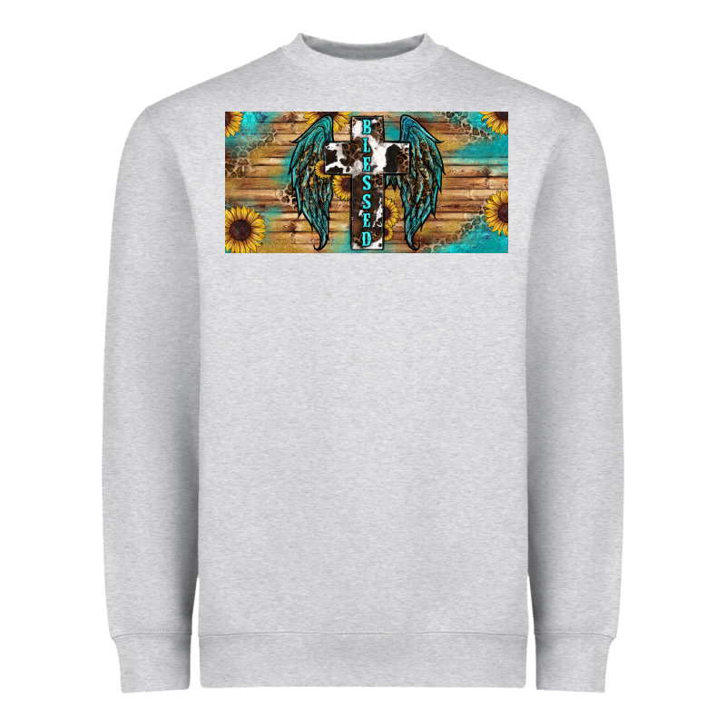Blessed Cros Sunflowers Heavyweight Sweatshirt by RanaPortraitStore | Teevron