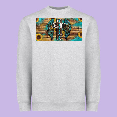 Heavyweight Sweatshirt Blessed cros sunflowers