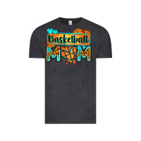 Vintage Black basketball mom with leopard Vintage Tee - Zillion Design Studio
