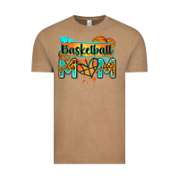Vintage Coffee basketball mom with leopard Vintage Tee - Zillion Design Studio