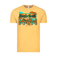 Vintage Mustard basketball mom with leopard Vintage Tee - Zillion Design Studio