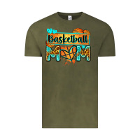 Vintage Olive basketball mom with leopard Vintage Tee - Zillion Design Studio