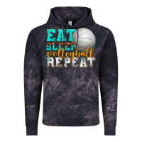 Cloud Black eat sleep volleyball repeat Vintage Hoodie - texasbilliewilder