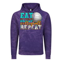 Cloud Purple eat sleep volleyball repeat Vintage Hoodie - texasbilliewilder