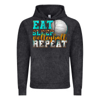 Vintage Black eat sleep volleyball repeat Vintage Hoodie - texasbilliewilder