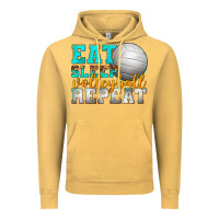 Vintage Mustard eat sleep volleyball repeat Vintage Hoodie - texasbilliewilder