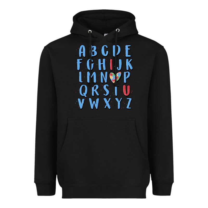 Alphabet Autism Awareness Heavyweight Hoodie by MaliasSmallBusiness | Teevron