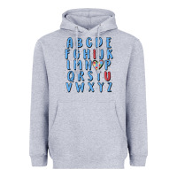 Heather Grey alphabet autism awareness Heavyweight Hoodie - MaliasSmallBusiness