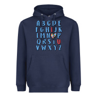 Navy alphabet autism awareness Heavyweight Hoodie - MaliasSmallBusiness