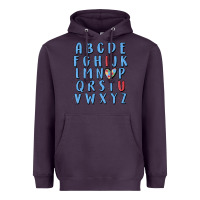 Plum alphabet autism awareness Heavyweight Hoodie - MaliasSmallBusiness