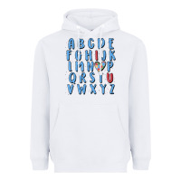 White alphabet autism awareness Heavyweight Hoodie - MaliasSmallBusiness