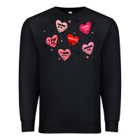 Black howdy valentine Premium Sweatshirt - MaliasSmallBusiness