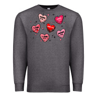 Charcoal Heather howdy valentine Premium Sweatshirt - MaliasSmallBusiness