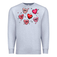 Heather Grey howdy valentine Premium Sweatshirt - MaliasSmallBusiness