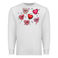 Oatmeal Heather howdy valentine Premium Sweatshirt - MaliasSmallBusiness