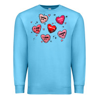 Ocean Blue howdy valentine Premium Sweatshirt - MaliasSmallBusiness
