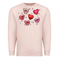 Pale Pink howdy valentine Premium Sweatshirt - MaliasSmallBusiness