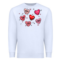 White howdy valentine Premium Sweatshirt - MaliasSmallBusiness