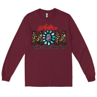 Burgundy autism Long Sleeve Tee - CowhideDigitalArt