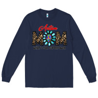 Navy autism Long Sleeve Tee - CowhideDigitalArt