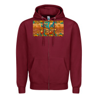 Burgundy wild west license plate Zipper Hoodie - Artiststas