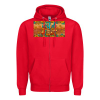 Red wild west license plate Zipper Hoodie - Artiststas