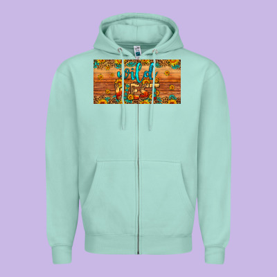 Wild West License Plate Zipper Hoodie Designed By Artiststas