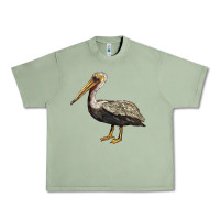 Oil Green louisiana state bird pelican Urban Heavy Tee - BarkalooDesign