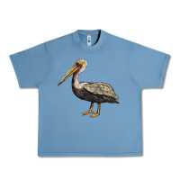 Pebble Blue louisiana state bird pelican Urban Heavy Tee - BarkalooDesign