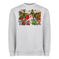 Heather Grey tree rex coffee cups Heavyweight Sweatshirt - Zillion Design Studio