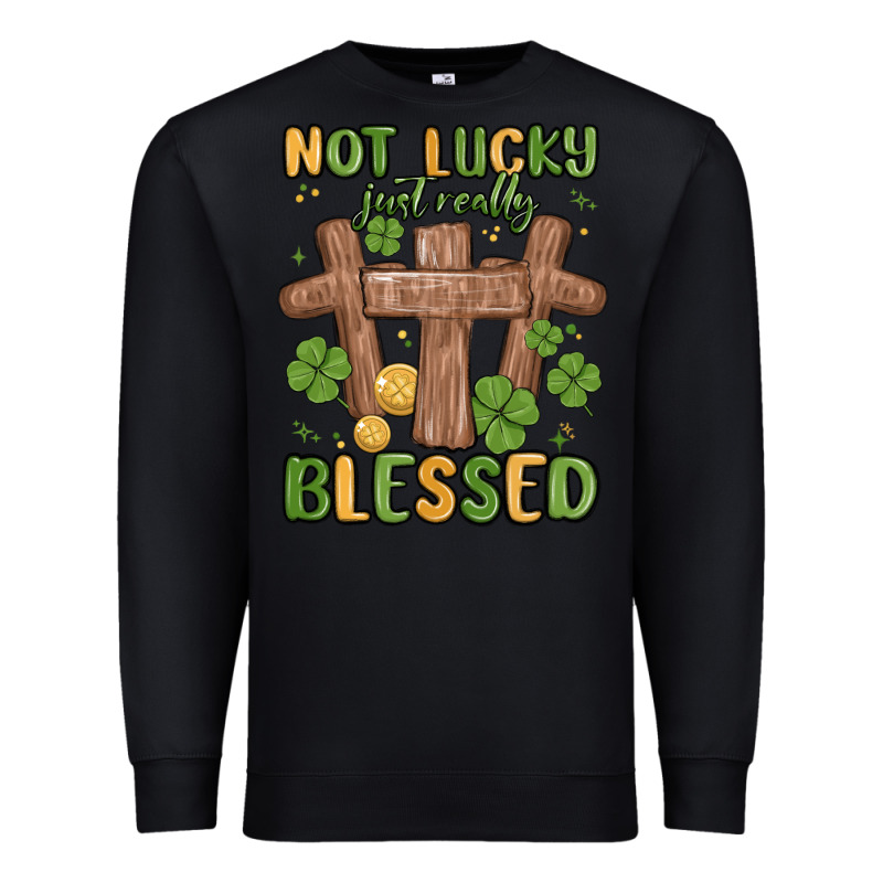 Not Lucky Just Really Blessed Malia Premium Sweatshirt by MaliasSmallBusiness | Teevron