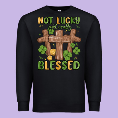 Not Lucky Just Really Blessed Malia Premium Sweatshirt Designed By Maliassmallbusiness
