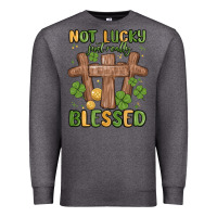 Charcoal Heather not lucky just really blessed malia Premium Sweatshirt - MaliasSmallBusiness