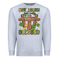 Heather Grey not lucky just really blessed malia Premium Sweatshirt - MaliasSmallBusiness