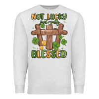 Oatmeal Heather not lucky just really blessed malia Premium Sweatshirt - MaliasSmallBusiness
