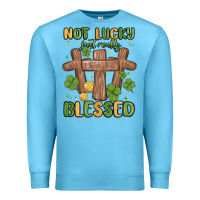 Ocean Blue not lucky just really blessed malia Premium Sweatshirt - MaliasSmallBusiness