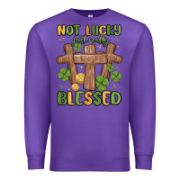 Purple not lucky just really blessed malia Premium Sweatshirt - MaliasSmallBusiness