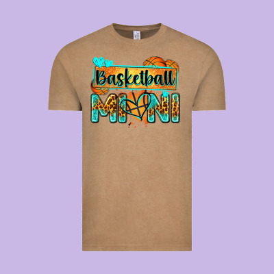 Basketball Mini With Leopard Vintage Tee Designed By Zillion Design Studio