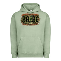 Pigment Oil Green Camouflage Patterned Babe Tried Urban Hoodie - Bettercallsaul