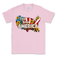 Bubblegum Pink god bless america Classic Tee - HRA Design Shop
