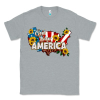 Heather Grey god bless america Classic Tee - HRA Design Shop