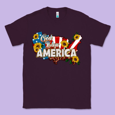 God Bless America Classic Tee Designed By Hra Design Shop