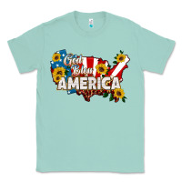 Seafoam god bless america Classic Tee - HRA Design Shop