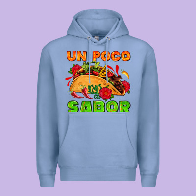 Un Poco Sabor With Taco And Pepper Premium Hoodie Designed By Adodesignshop