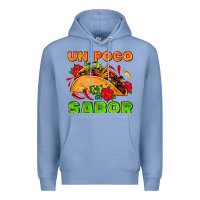 Colony Blue un poco sabor with taco and pepper Premium Hoodie - AdoDesignShop