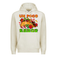Oatmeal Heather un poco sabor with taco and pepper Premium Hoodie - AdoDesignShop