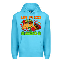 Ocean Blue un poco sabor with taco and pepper Premium Hoodie - AdoDesignShop