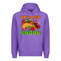 Purple un poco sabor with taco and pepper Premium Hoodie - AdoDesignShop