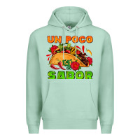 Seafoam un poco sabor with taco and pepper Premium Hoodie - AdoDesignShop